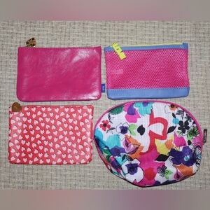 4/$17 Pink & Multicolored Ipsy & Clinique Glam/Makeup Bags. New.